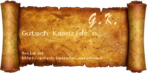 Gutsch Kasszián névjegykártya